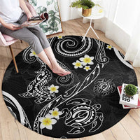 Polynesia Tribal Round Carpet Tentacles Plumeria LT7 - Polynesian Pride