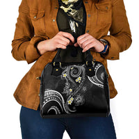 Polynesia Tribal Shoulder Handbag Tentacles Plumeria