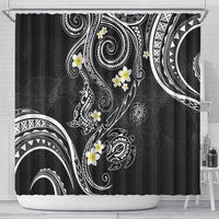 Polynesia Tribal Shower Curtain Tentacles Plumeria