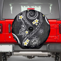 Polynesia Tribal Spare Tire Cover Tentacles Plumeria