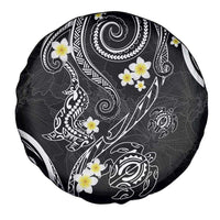 Polynesia Tribal Spare Tire Cover Tentacles Plumeria