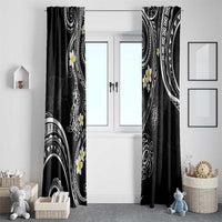 Polynesia Tribal Window Curtain Tentacles Plumeria