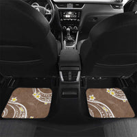 Polynesia Tribal Car Mats Mocha Plumeria Tentacles