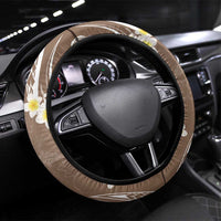 Polynesia Tribal Steering Wheel Cover Mocha Plumeria Tentacles LT7 Universal Fit Mocha - Polynesian Pride