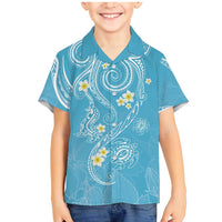 Polynesia Tribal Family Matching Mermaid Dress and Hawaiian Shirt Turquoise Plumeria Tentacles