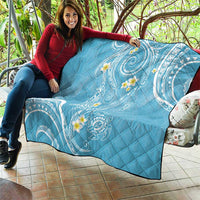 Polynesia Tribal Quilt Turquoise Plumeria Tentacles