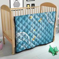 Polynesia Tribal Quilt Turquoise Plumeria Tentacles