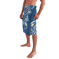 Polynesia Tribal Lavalava Deep Blue Plumeria Tentacles