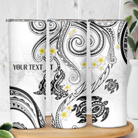 Polynesia Tribal Skinny Tumbler White Plumeria Tentacles