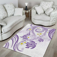 Polynesia Tribal Area Rug Lilac Plumeria Tentacles