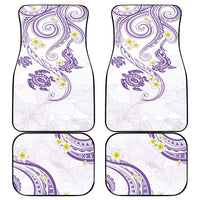 Polynesia Tribal Car Mats Lilac Plumeria Tentacles