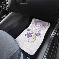 Polynesia Tribal Car Mats Lilac Plumeria Tentacles