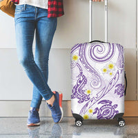 Polynesia Tribal Luggage Cover Lilac Plumeria Tentacles