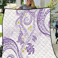 Polynesia Tribal Quilt Lilac Plumeria Tentacles