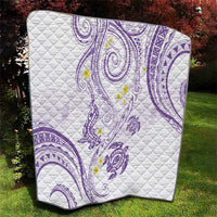 Polynesia Tribal Quilt Lilac Plumeria Tentacles