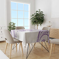 Polynesia Tribal Tablecloth Lilac Plumeria Tentacles