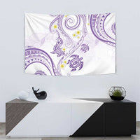 Polynesia Tribal Tapestry Lilac Plumeria Tentacles