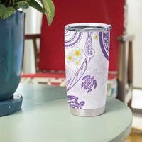 Polynesia Tribal Tumbler Cup Lilac Plumeria Tentacles