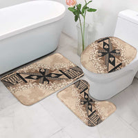 Bula Fiji Plumeria Tagimoucia Salusalu Beige Bathroom Set Kaiviti Masi - Polynesian Pride