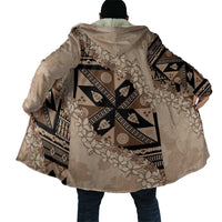 Bula Fiji Plumeria Tagimoucia Salusalu Beige Cloak Kaiviti Masi - Polynesian Pride