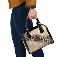 Bula Fiji Plumeria Tagimoucia Salusalu Beige Shoulder Handbag Kaiviti Masi - Polynesian Pride