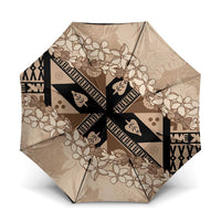 Bula Fiji Plumeria Tagimoucia Salusalu Beige Umbrella Kaiviti Masi - Polynesian Pride