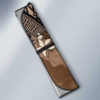 Bula Fiji Plumeria Tagimoucia Salusalu Mocha Auto Sun Shade Kaiviti Masi - Polynesian Pride