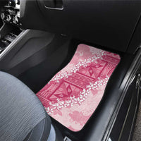 Bula Fiji Plumeria Tagimoucia Salusalu Pink Car Mats Kaiviti Masi - Polynesian Pride