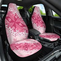 Bula Fiji Plumeria Tagimoucia Salusalu Pink Car Seat Cover Kaiviti Masi - Polynesian Pride