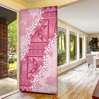 Bula Fiji Plumeria Tagimoucia Salusalu Pink Door Cover Kaiviti Masi - Polynesian Pride