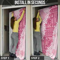 Bula Fiji Plumeria Tagimoucia Salusalu Pink Door Cover Kaiviti Masi - Polynesian Pride