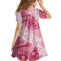 Bula Fiji Plumeria Tagimoucia Salusalu Pink Family Matching Mermaid Dress and Hawaiian Shirt Kaiviti Masi - Polynesian Pride