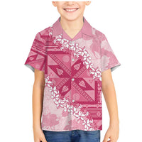 Bula Fiji Plumeria Tagimoucia Salusalu Pink Family Matching Mermaid Dress and Hawaiian Shirt Kaiviti Masi - Polynesian Pride