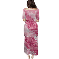 Bula Fiji Plumeria Tagimoucia Salusalu Pink Family Matching Puletasi and Hawaiian Shirt Kaiviti Masi - Polynesian Pride