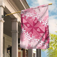 Bula Fiji Plumeria Tagimoucia Salusalu Pink Garden Flag Kaiviti Masi - Polynesian Pride