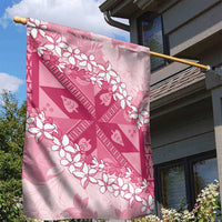 Bula Fiji Plumeria Tagimoucia Salusalu Pink Garden Flag Kaiviti Masi - Polynesian Pride