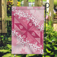Bula Fiji Plumeria Tagimoucia Salusalu Pink Garden Flag Kaiviti Masi - Polynesian Pride