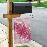 Bula Fiji Plumeria Tagimoucia Salusalu Pink Garden Flag Kaiviti Masi - Polynesian Pride