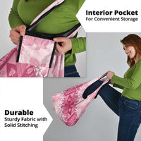 Bula Fiji Plumeria Tagimoucia Salusalu Pink Grocery Bag Kaiviti Masi - Polynesian Pride