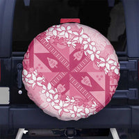 Bula Fiji Plumeria Tagimoucia Salusalu Pink Spare Tire Cover Kaiviti Masi - Polynesian Pride