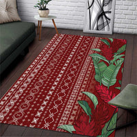 Women's Day Samoa Malu Tattoo Inspired Mix Teuila Area Rug Scarlet