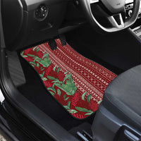 Women's Day Samoa Malu Tattoo Inspired Mix Teuila Car Mats Scarlet