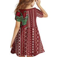 Women's Day Samoa Malu Tattoo Inspired Mix Teuila Family Matching Mermaid Dress and Hawaiian Shirt Scarlet LT7 - Polynesian Pride