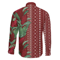 Women's Day Samoa Malu Tattoo Inspired Mix Teuila Family Matching Mermaid Dress and Hawaiian Shirt Scarlet LT7 - Polynesian Pride