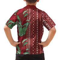 Women's Day Samoa Malu Tattoo Inspired Mix Teuila Kid Hawaiian Shirt Scarlet LT7 - Polynesian Pride