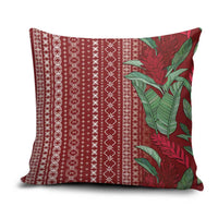 Women's Day Samoa Malu Tattoo Inspired Mix Teuila Pillow Cover Scarlet