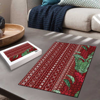 Women's Day Samoa Malu Tattoo Inspired Mix Teuila Puzzle Scarlet