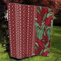 Women's Day Samoa Malu Tattoo Inspired Mix Teuila Quilt Scarlet
