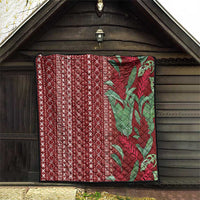 Women's Day Samoa Malu Tattoo Inspired Mix Teuila Quilt Scarlet