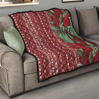 Women's Day Samoa Malu Tattoo Inspired Mix Teuila Quilt Scarlet
